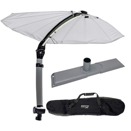 Taco Marine TACO ShadeFin Mini w/White Fabric, Bag and Kayak Mount Kit T10-4000-18